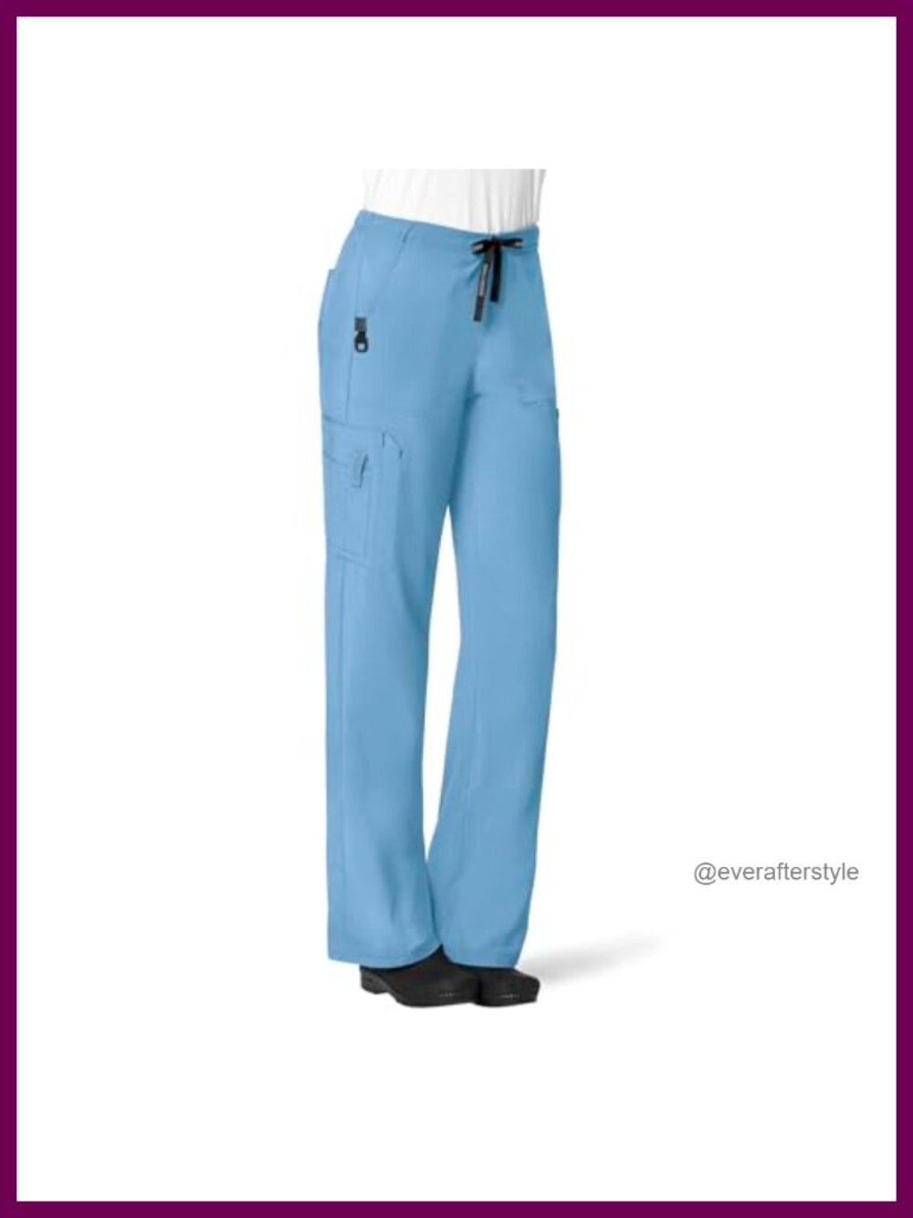 Women's Boot Cut Cargo Scrub Pant 12-Pocket Drawstring Loose Fit Medical